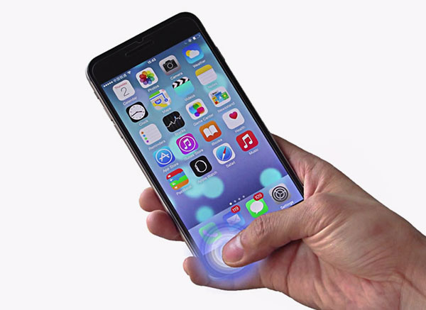 iphone6の全面保護シールのプッシュイメージ