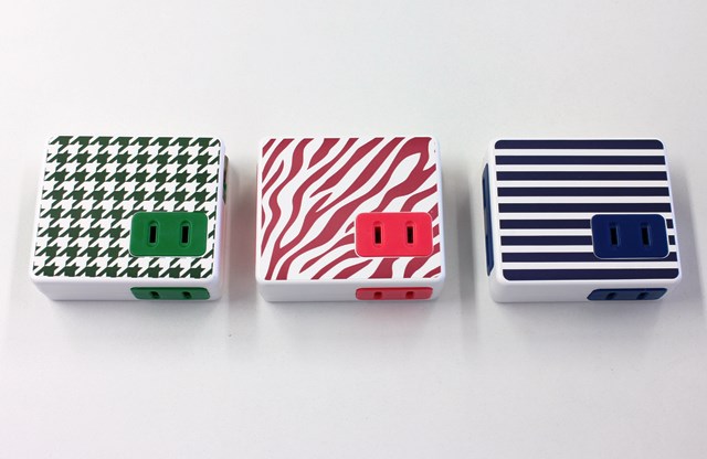 着せ替えできるUSB付きコンセント電源タップNico