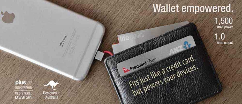 財布・定期入れに入るスマホ充電バッテリー「LIFECARD」