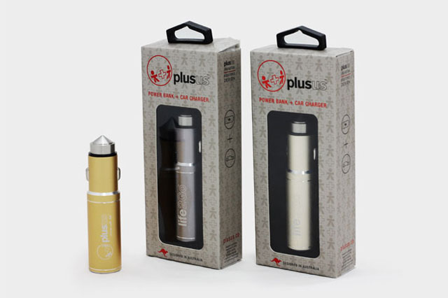 シガーソケットで充電できるバッテリー内蔵カーチャージャーLife2Goの画像