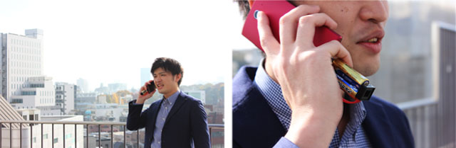 スマホ充電ができるキーアクセサリーnipperの画像