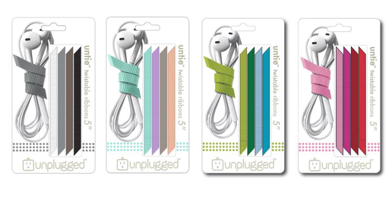 リボン型のケーブルオーガナイザー「UNTIE 5」4種類
